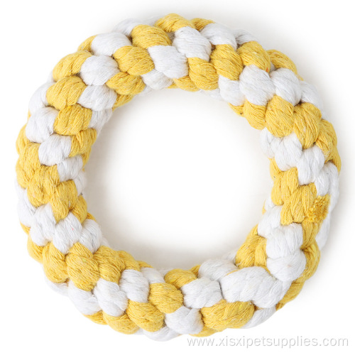 Handmade Cotton Rope Donuts Molar Dog Toy